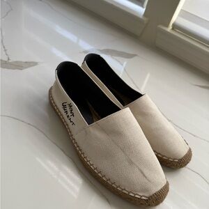 Saint Laurent Cream Slip-On Loafers size 40 1/2
